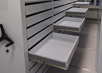 Мобильный архив с ящиками