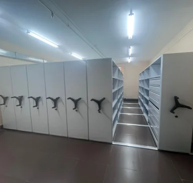 Закрытые передвижные стеллажи под экспонаты музея